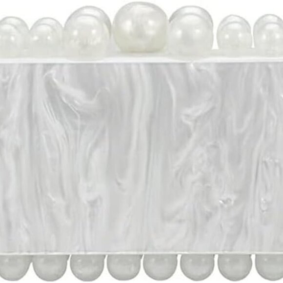 Acrylic Evening Clutch Bag for Women Glitter Marble Purse Handbag for Wedding Pa